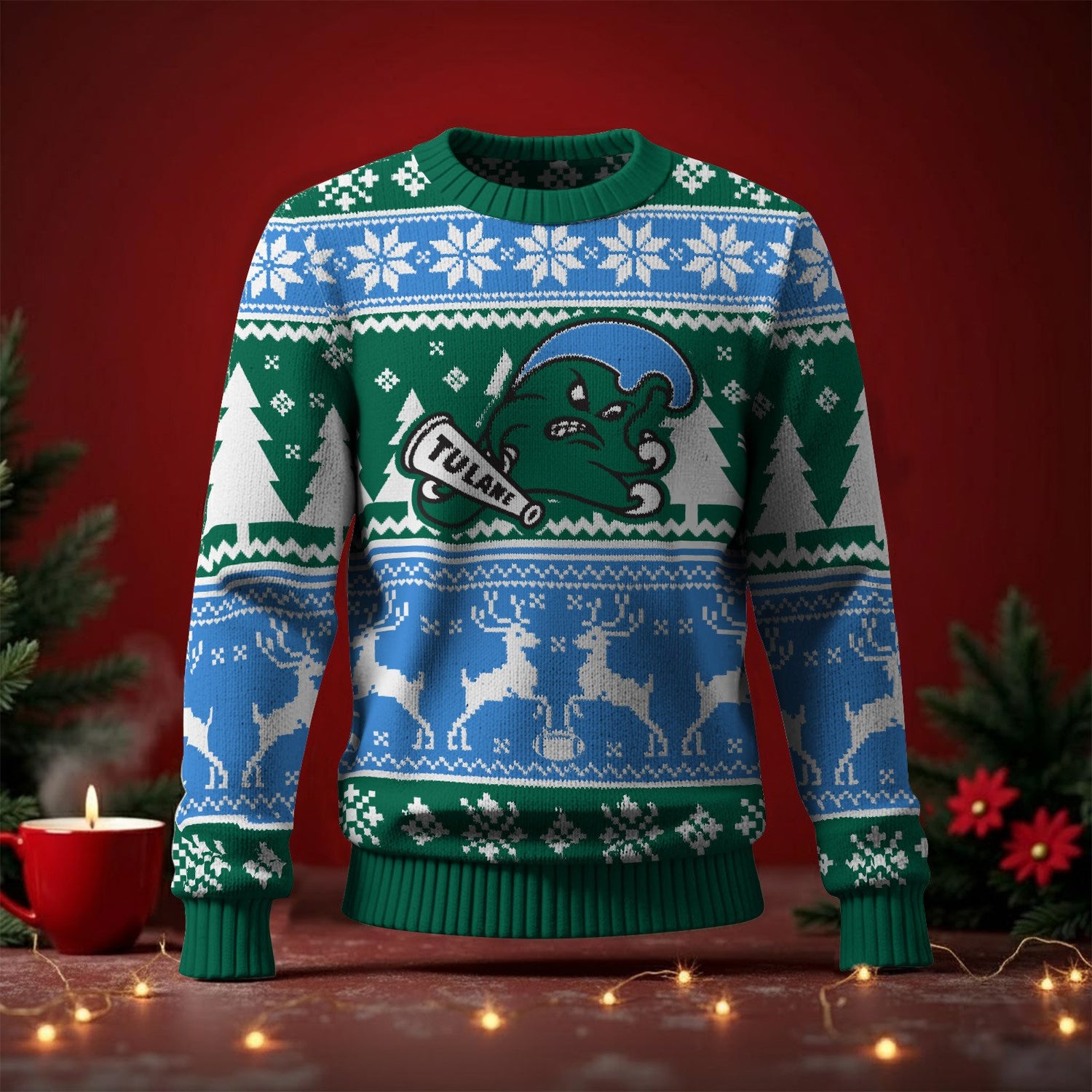 Tulane Green Wave Ugly Sweater