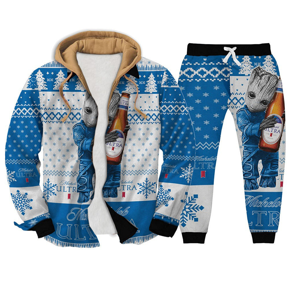 Ultra Blue Frost Ugly Zip Hoodie & Sweatpant Set