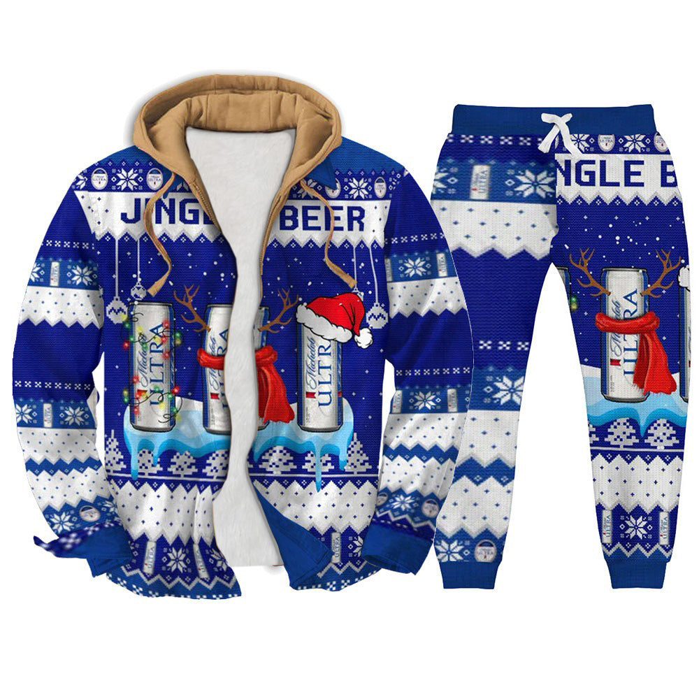 Ultra Cheer Snowflake Ugly Zip Hoodie & Sweatpant Set