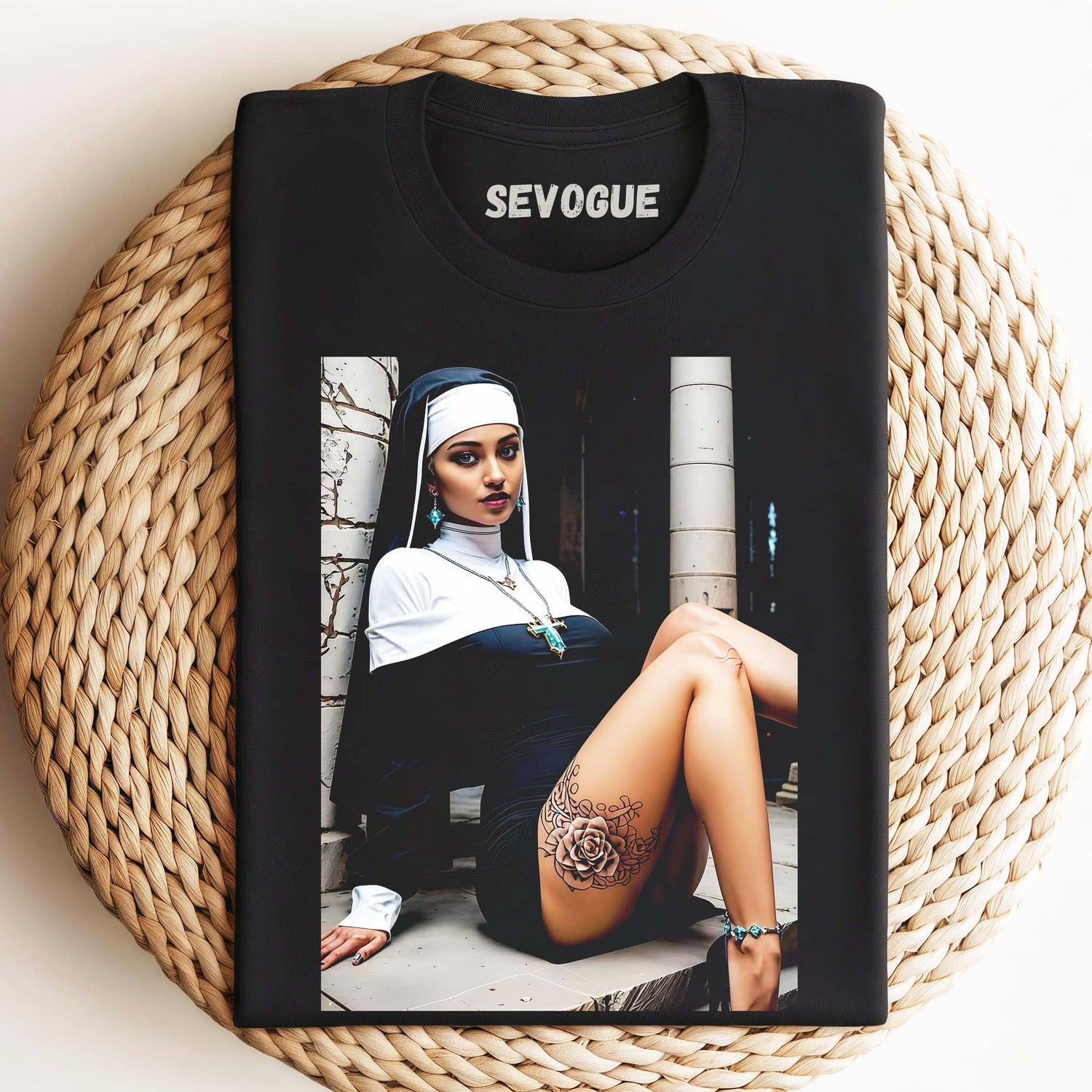 Vintage Nun V1 Umbrella Unisex Tee, Sweatshirt & Hoodie