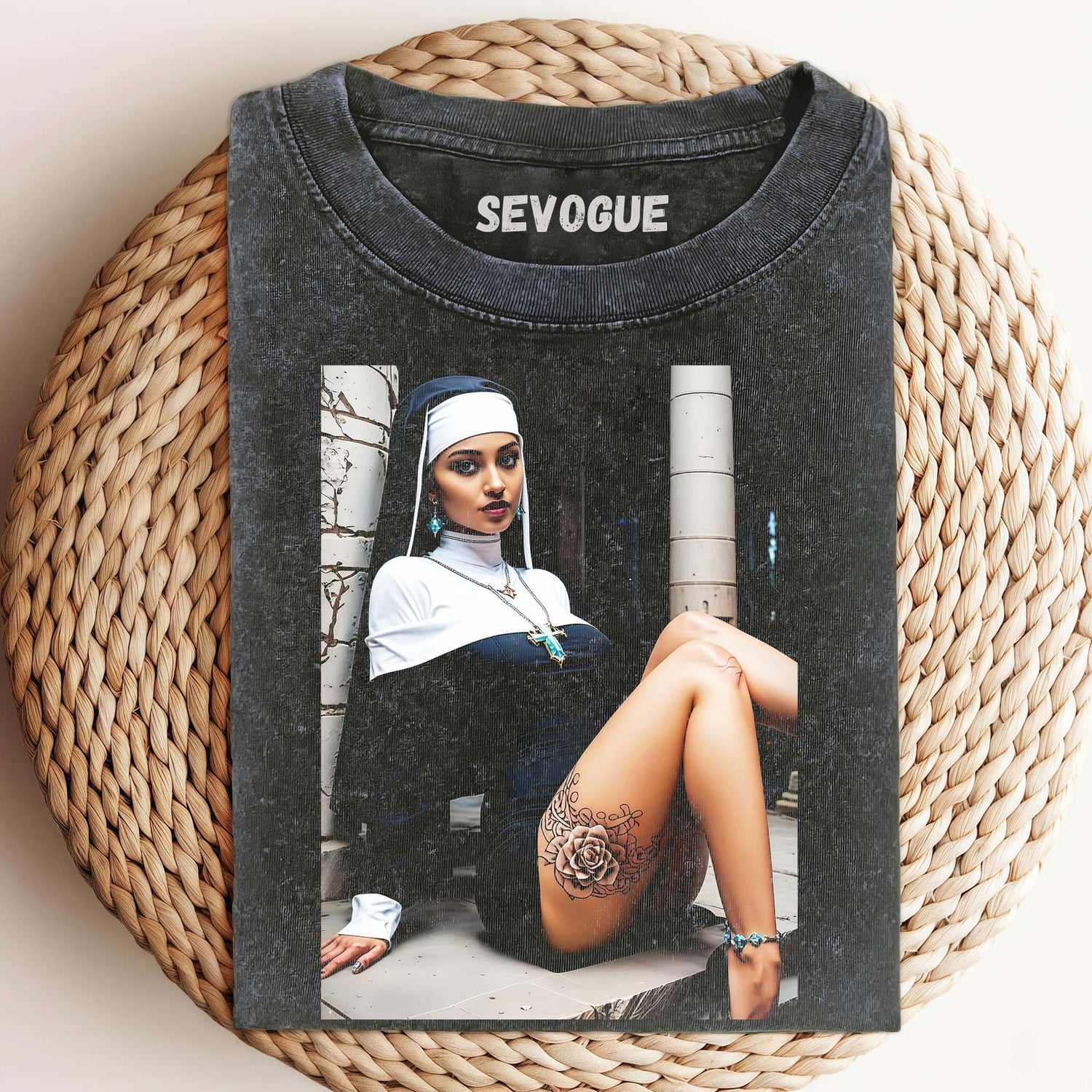 Vintage Nun V1 Umbrella Unisex Tee, Sweatshirt & Hoodie
