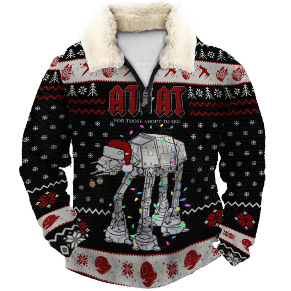 Vintage Christmas Ugly Quarter Zip Sweatshirt