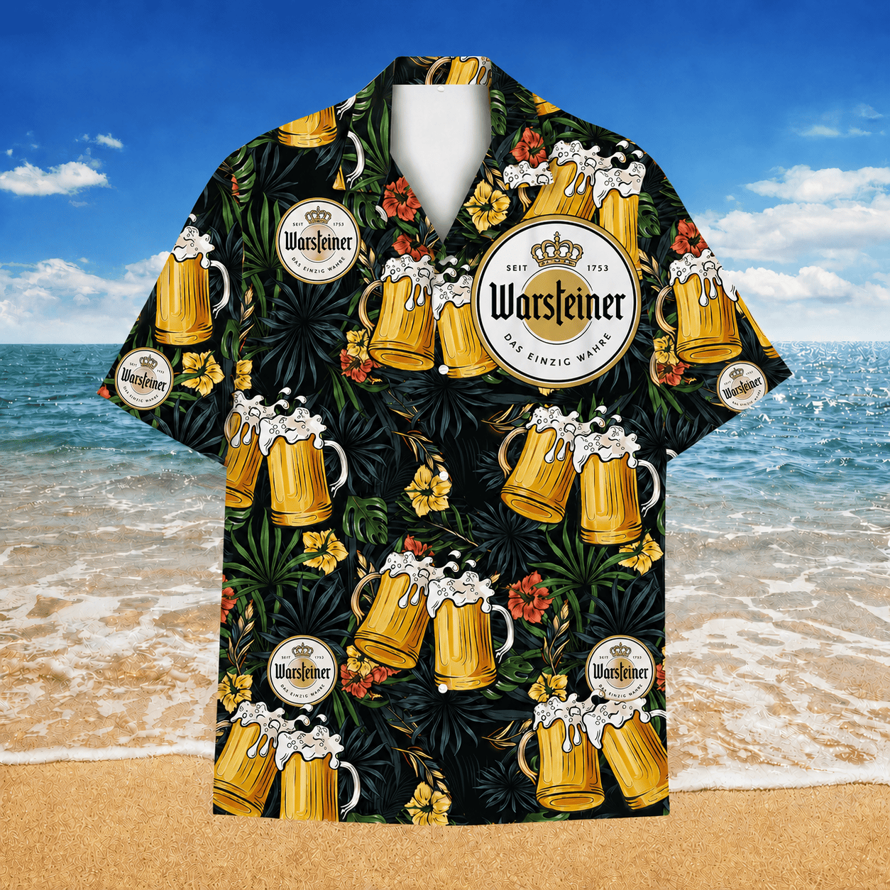 Warsteiner Bier Hawaiian Shirt