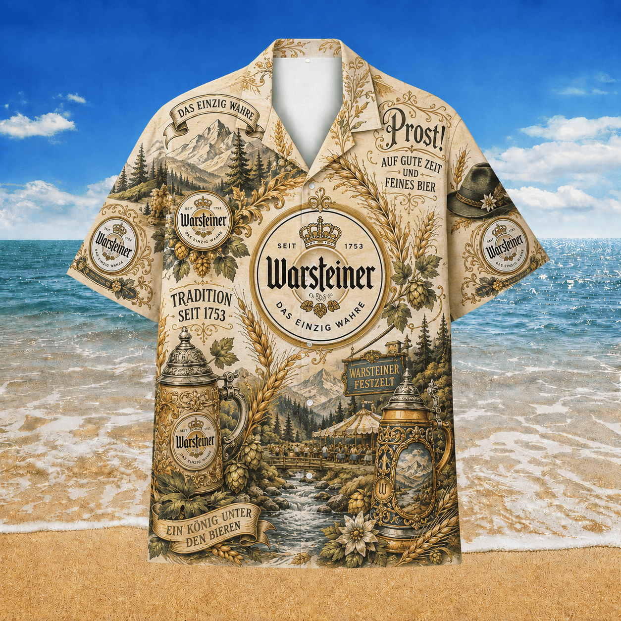 Warsteiner Tradition  Hawaiian Shirt
