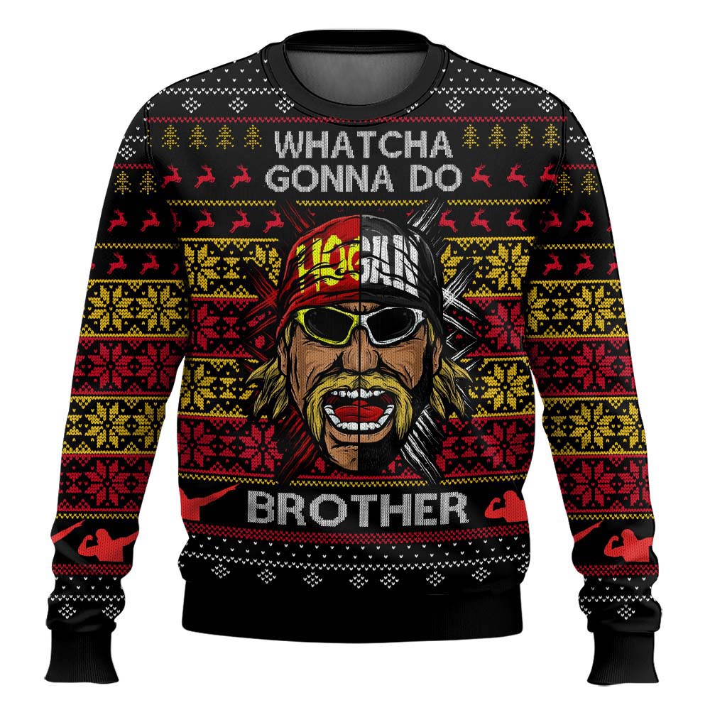 Whatcha Gonna Do Brother Hulk Hogan WWE Ugly Sweater