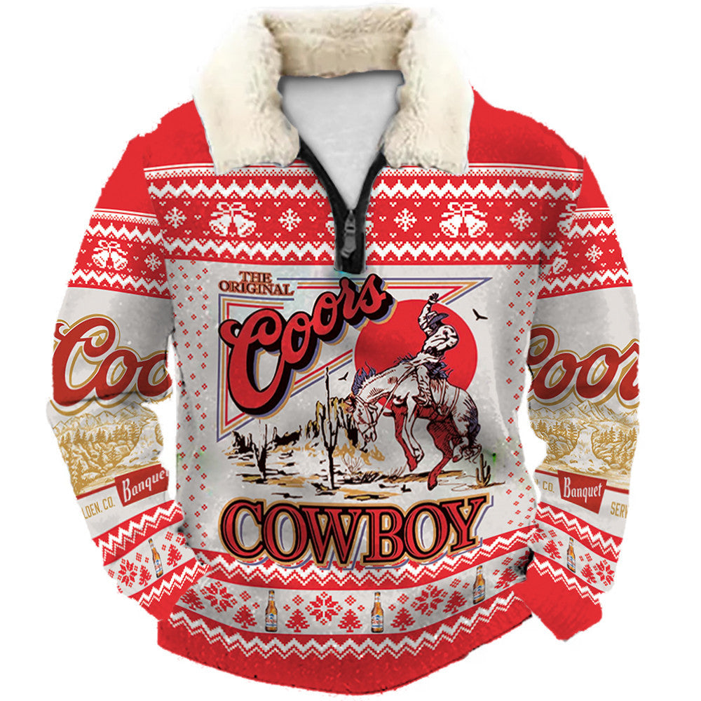 Winter Comfort Christmas Ugly Quarter Zip Sweatshirt