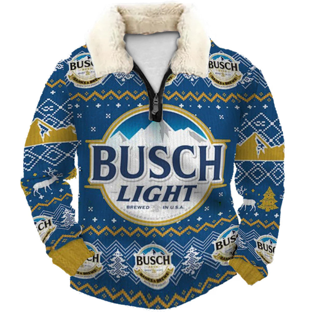 Winter Holiday & Christmas Ugly Quarter Zip Sweatshirt