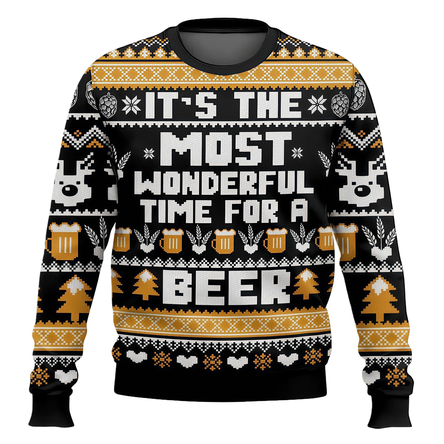 Wonderful Time for a Beer Christmas Ugly Sweater