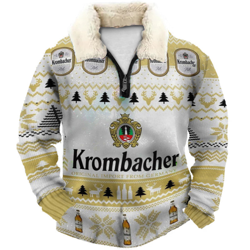 Yellow Christmas Ugly Quarter Zip Sweatshirt
