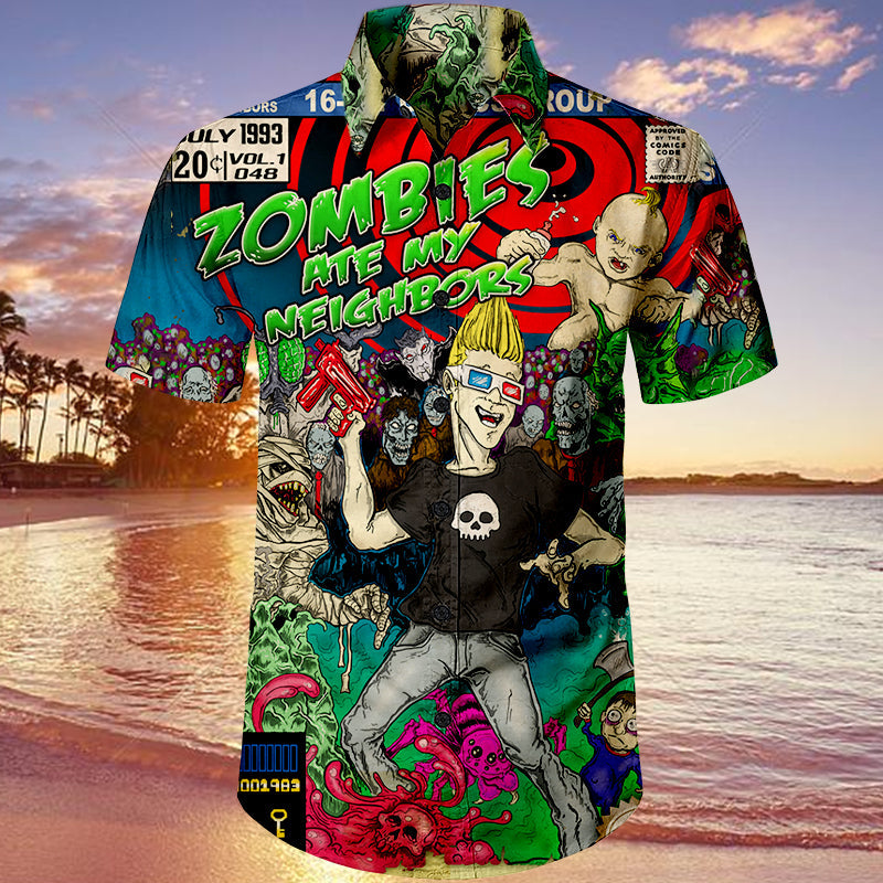 Zombies Ate My Neighbors Unisex Hawaiian Shirt